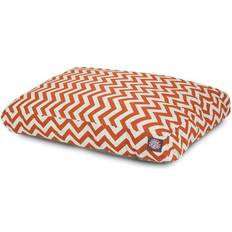 Orange Chevron Small Rectangle Pet Dog Bed With Removable Cover
