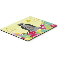 Easter Eggs Shih Tzu Black Silver Mouse Pad