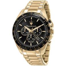 Maserati Traguardo Chronograph Gold Tone Black R8873612041 100M Watch