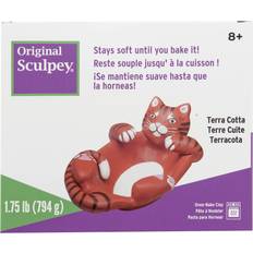 Polyform Original Sculpey Terra Cotta, Non Toxic, clay, Oven Bake Clay, 1.75 pounds great modeling, sculpting, holiday, DIY and school projects. Great all skill levels