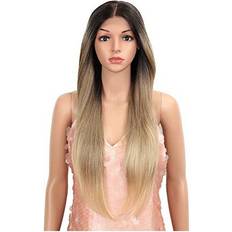 Blonde Wigs ICON Style Icon Easy-360 Lace Front Wigs 27&quot Free Part Lace Frontal Wigs Long Straight Wig Ombre Blonde