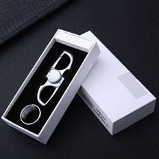 HCSC Silver with box Finger Spinner Fidget Hand Spinner Anti-Anxiety Toy Relieves Stress Finger Spinner Ketchain Bottle Opener EDC Adult Kids boy Toy