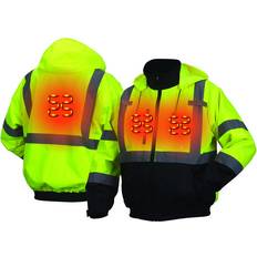 Work Jackets Pyramex Heated Waterproof Jacket, Hi Vis Lime