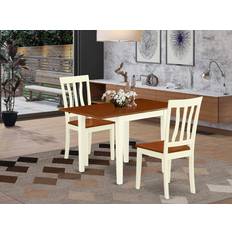 Dining Sets East West Furniture NDAN3-WHI-W Norden Dining Set 3