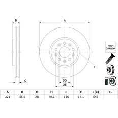 Friction Breaking Bosch Bremsscheibe OPEL,VAUXHALL 986 479 F03 13517847,13517853,13521005