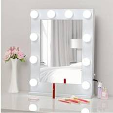 Living and Home Hollywood LED Adjustable Light With Light Makeup Mirror White One Size