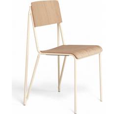 Hay Petit Standard Matt Lacquered Oak/Pearl White Steel Kitchen Chair 83cm