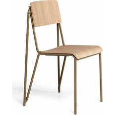 Hay Petit Standard Matt Lacquered Oak/Clay Brown Steel Kitchen Chair 83cm