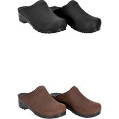 Sanita original karl textured herren clogs hausschuhe gartenschuhe geöltes Antique Brown