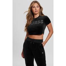 Samt Bekleidung Guess T-Shirt V3BI01 KBXI2 Schwarz Boxy Fit