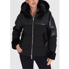 Oakwood Mina Black Multi Textile Bomber Jacket M, Colour: Black