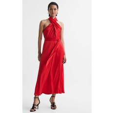 Reiss Vida Satin Halter Neck Midi