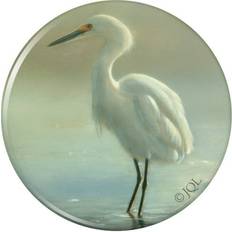 Natural Brooches Graphics and More White Egret in the Pond Pinback Button Pin