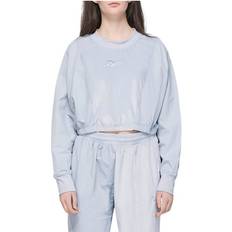 Reebok Dam Tröjor Reebok R Cl Velour Crew Gray, Female, Kläder, hoodies och sweatshirts, Grå