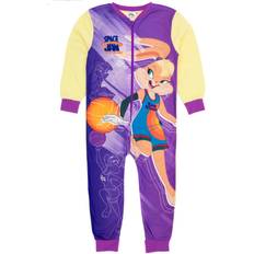 Zipper Night Garments Space Jam Girls Lola Bunny Pajamas - Purple