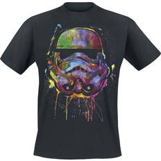 Star Wars T-shirts Star Wars T-shirt Paint Splats Helmet till Herrer sort