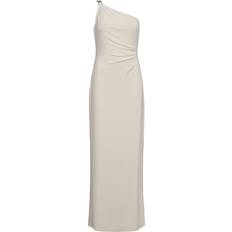 Lauren Ralph Lauren Classic Mjlong Gown W/ Trim Kvinde Midi Kjoler hos Magasin Mascarpone Cream