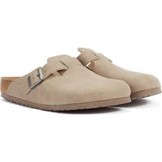Birkenstock Vegan Boston Desert Dust Grey Taupe Clogs - Taupe Leather