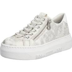 Rieker 39 Sko Rieker Womens Zipper Trainers Sneakers - Beige