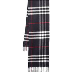 Burberry Scarfs Burberry Navy Check Cashmere Scarf NAVY UNI