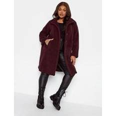 Yours Faux Fur Coat Red 22-24