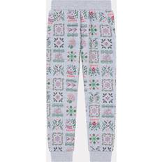 Kenzo Trousers Kenzo Kids 'Festive' Printed Fleece Trousers Pearl Grey Unisex 12Yrs