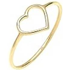 Elli premium damring stapel hjärta 375 gult guld Gult guld, 58, colore: Guld, cod. 0612950414_58