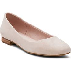 Natural - Women Ballerinas Toms Women's Briella Pink Suede Flat Shoes Natural/Pink