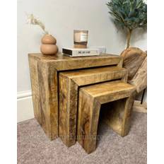 Rustic Nest Of Tables Vintage Farmhouse