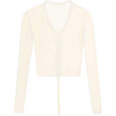 Dion Lee Off-White Bichrome Cardigan White/Cream