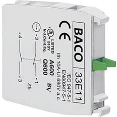 33E11 Kontaktelement 1 x brydekontakt, 1 x sluttekontakt Tastende 600 V 1 stk