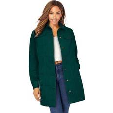 Jessica London Jackets Jessica London Plus Women's Denim Jacket in Emerald Green Size W Tunic Length Jean Jacket