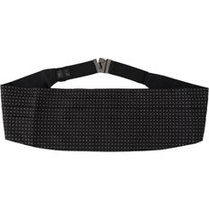 Dolce & Gabbana Black Polka Dot Wide Waist Men Belt Cummerband IT52