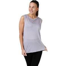 Tencel Linnen BLACC Scope Tank Purple/Grey, Female, Kläder, Tops, Yoga, Lila/Grå