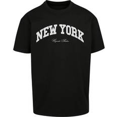 Mister Tee york college oversize herren t-shirt logo schriftzug jersey black