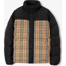 Burberry Beige & Black Vintage Check Reversible Down Jacket ARCHIVE BEIGE IP CHK