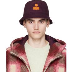 Purple - Unisex Hats Isabel Marant Purple Haley Bucket Hat PLOR PLUM/ORANGE