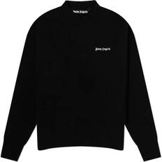 Wool Sweaters Palm Angels Black Embroidered Sweater