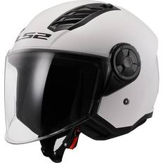 Open face helmet LS2 Airflow II Solid Open Face Helmet - White