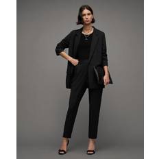 AllSaints Women Trousers & Shorts AllSaints Aleida Mid-Rise Tapered Jersey Pants Black