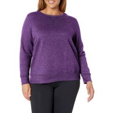 Just My Size Women's EcoSmart Sweatshirt with V-Notch, Violet Splendor Heather