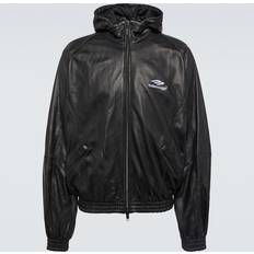 Leather Jackets - Unisex Balenciaga 3B Sports Icon Tracksuit Jacket Black Black