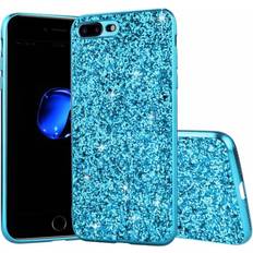 Apple Glitter iPhone SE 2020 Skal Blå