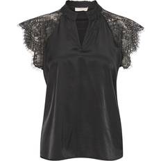 Mujer - Recto Blusas Cream Blusa 'Nola' - Negro