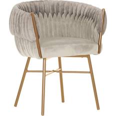 Järn Fåtöljer Ambia Home Velvet Beige Fåtölj 76cm