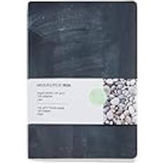 Anteckningsbok Stenpapper 14.2 x 20.5 Blank Svart 50 Sidor