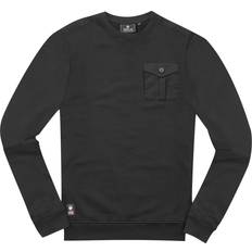 Linen Jumpers Merlin Hagley Utility Sweatshirt - Black