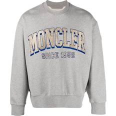 Moncler Herr Tröjor Moncler Logo Sweatshirt Rund Hals - Grå
