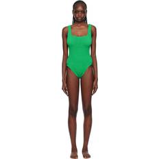 Nylon Swimsuits Hunza G reen Square Neck Swimsuit Emerald UNI