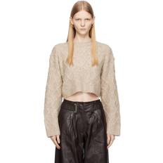 REMAIN Birger Christensen Beige Brushed Sweater 16-1407 Cobblestone FR